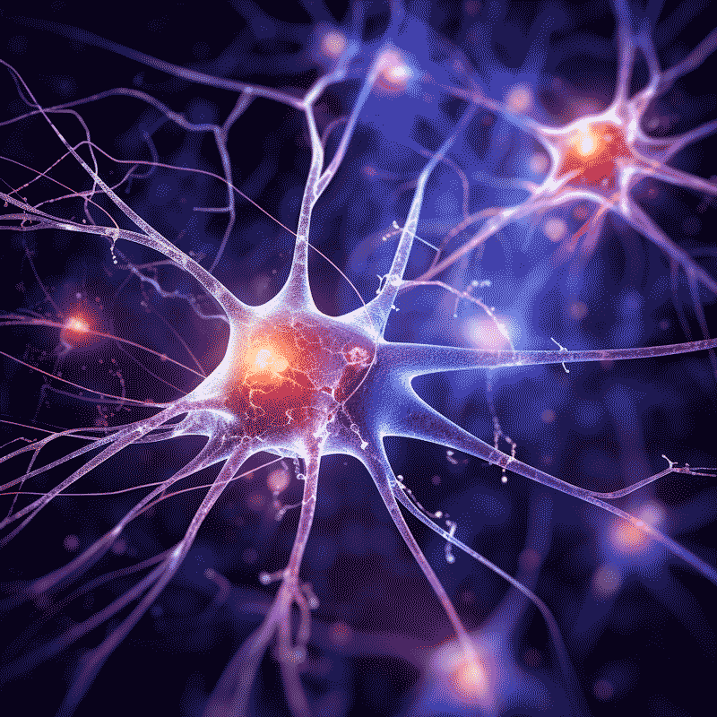 Artist render of brain neurotransmitter